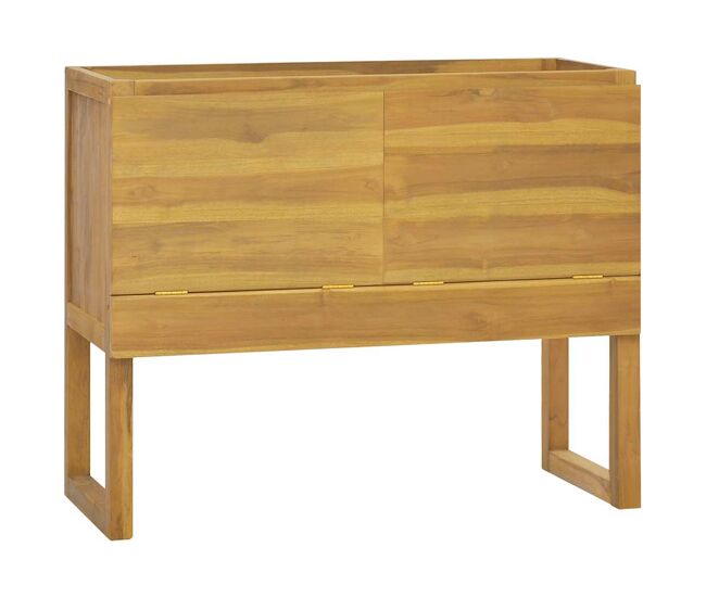 Vidaxl mueble de baño madera maciza de teca 90x40x75,5 cm