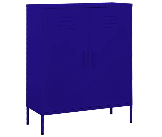 Vidaxl armario de almacenamiento acero azul marino 80x35x101,5 cm