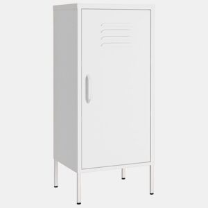 vidaXL Armário de arrumação aço 42,5x35x101,5 cm branco