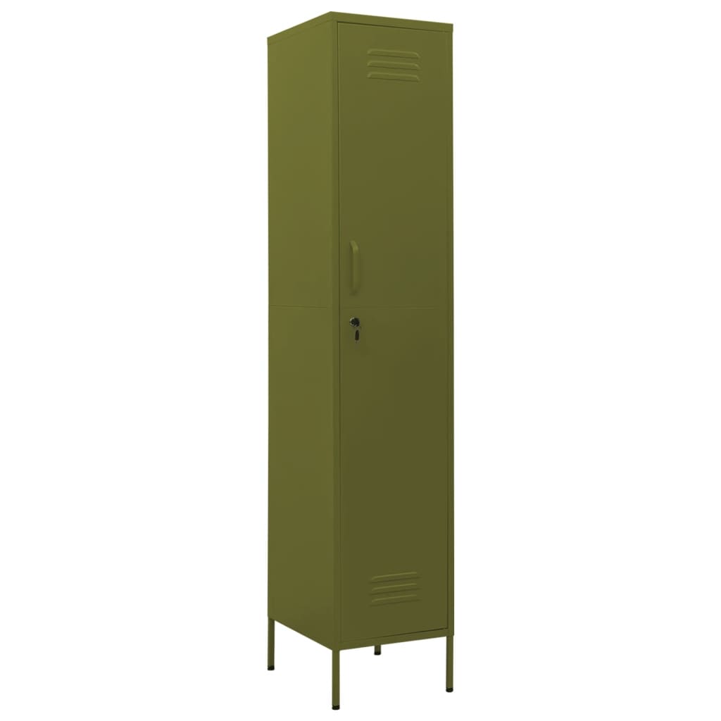 Vidaxl armario taquilla de acero verde oliva 35x46x180 cm