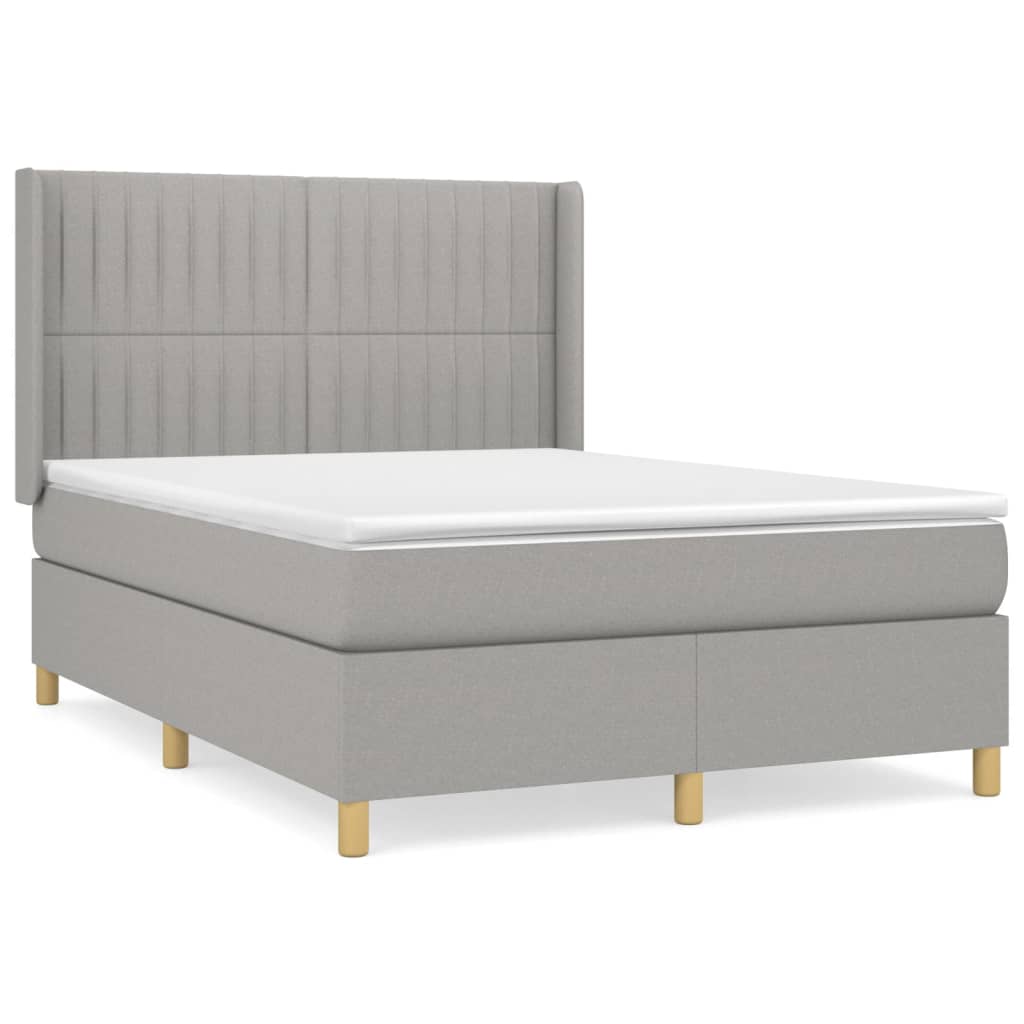 Cama box spring 140x190 Gris