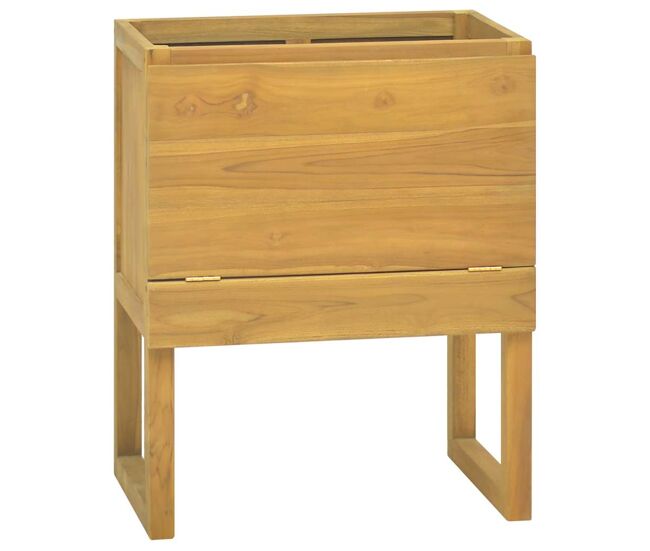 Vidaxl mueble de baño madera maciza de teca 60x40x75 cm
