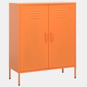 vidaXL Armário de arrumação aço 80x35x101,5 cm laranja