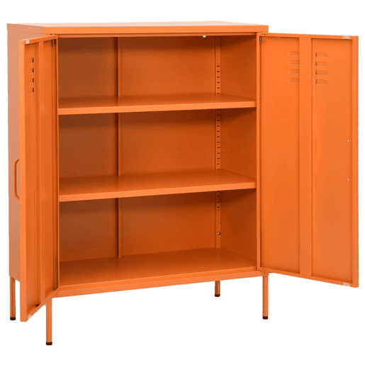 vidaXL Armário de arrumação aço 80x35x101,5 cm laranja vidaXL Armário de arrumação aço 80x35x101,5 cm laranja