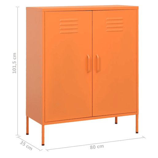 vidaXL Armário de arrumação aço 80x35x101,5 cm laranja vidaXL Armário de arrumação aço 80x35x101,5 cm laranja