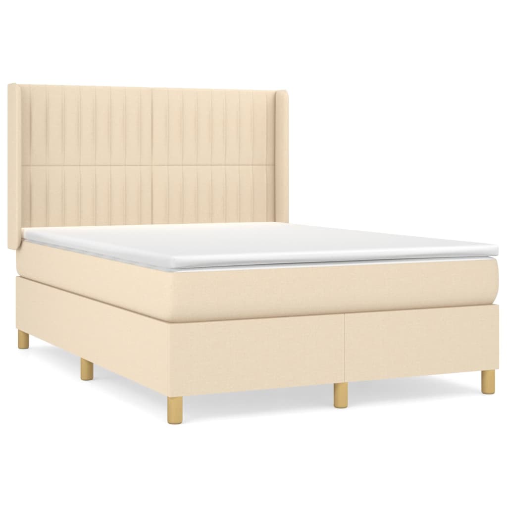 Cama box spring 140x190 Crema