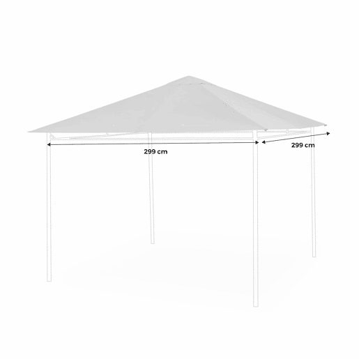 Cobertura de pérgola Elusa 3x3m, Cubierta para pergola Elusa, Cinza, 299x299x299 cm
