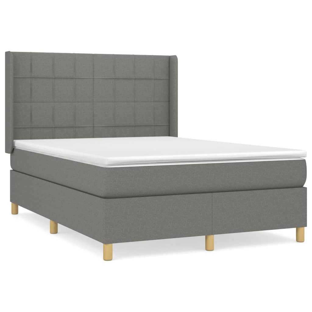 Cama box spring 140x200 Gris Oscuro