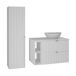Conjunto de muebles con lavabo individual 2 compartimientos y columna Lexa 80 Conjunto de muebles con lavabo individual 2 compartimientos y columna Lexa 80 Blanco