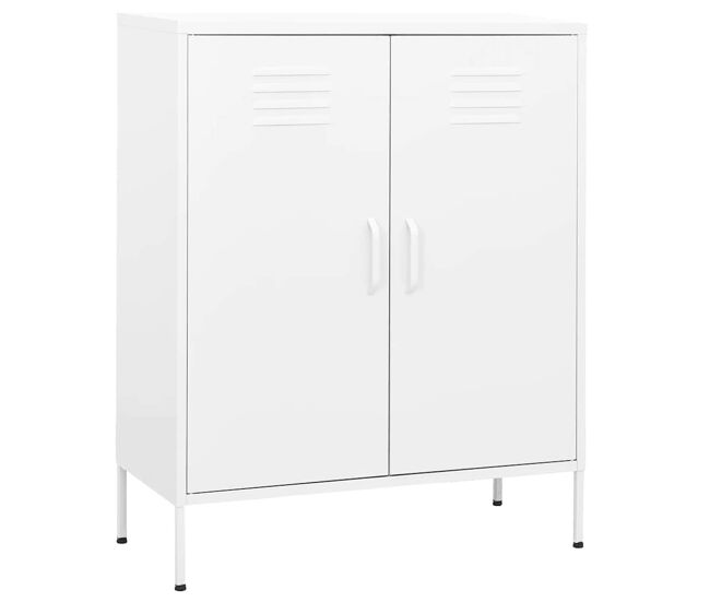 Vidaxl armario almacenamiento acero blanco 80x35x101,5 cm