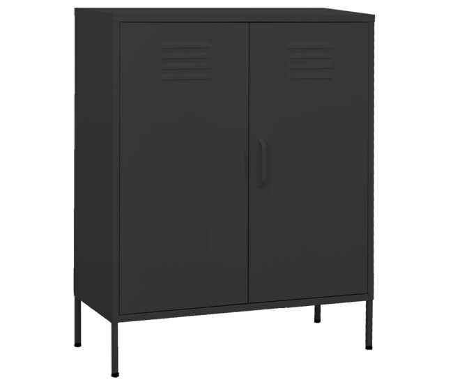 Vidaxl armario de almacenamiento acero gris antracita 80x35x101,5 cm