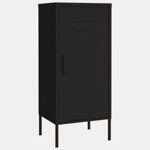 vidaXL Armário de arrumação aço 42,5x35x101,5 cm preto