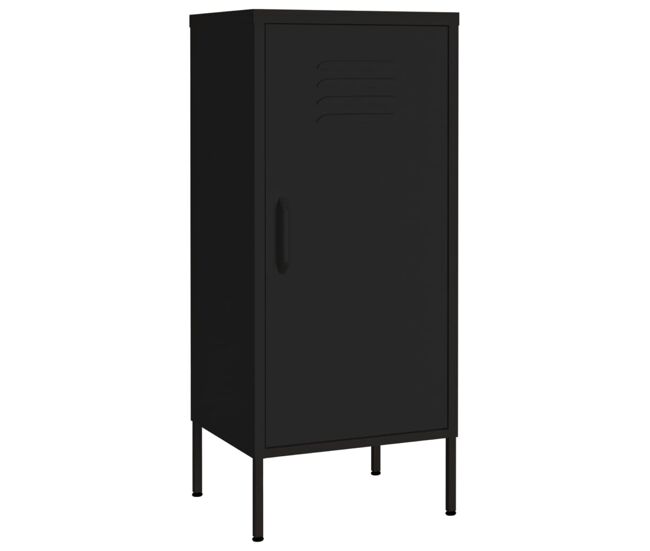 Vidaxl armario de almacenamiento acero negro 42,5x35x101,5 cm