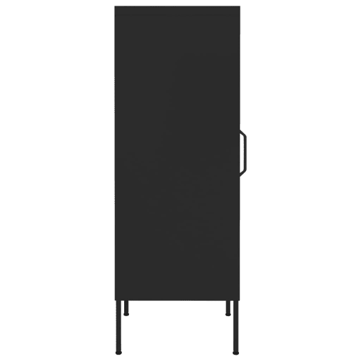 vidaXL Armário de arrumação aço 42,5x35x101,5 cm preto vidaXL Armário de arrumação aço 42,5x35x101,5 cm preto