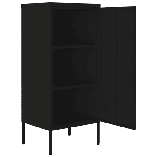 vidaXL Armário de arrumação aço 42,5x35x101,5 cm preto vidaXL Armário de arrumação aço 42,5x35x101,5 cm preto