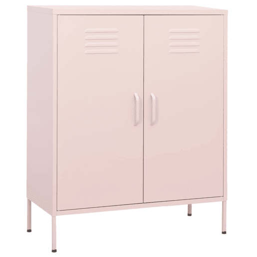 vidaXL Armário de arrumação aço 80x35x101,5 cm rosa vidaXL Armário de arrumação aço 80x35x101,5 cm rosa