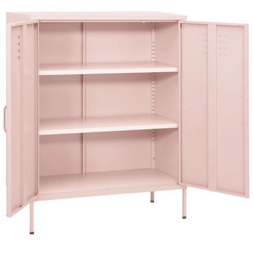 vidaXL Armário de arrumação aço 80x35x101,5 cm rosa vidaXL Armário de arrumação aço 80x35x101,5 cm rosa