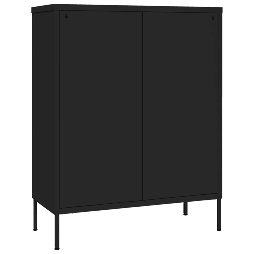vidaXL Armário com gavetas aço 80x35x101,5 cm preto vidaXL Armário com gavetas aço 80x35x101,5 cm preto