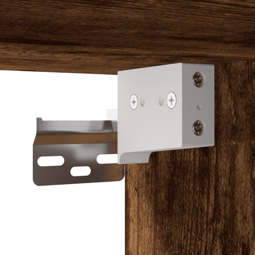 vidaXL 2 pcs conj. móveis casa de banho derivados madeira cor fumado
