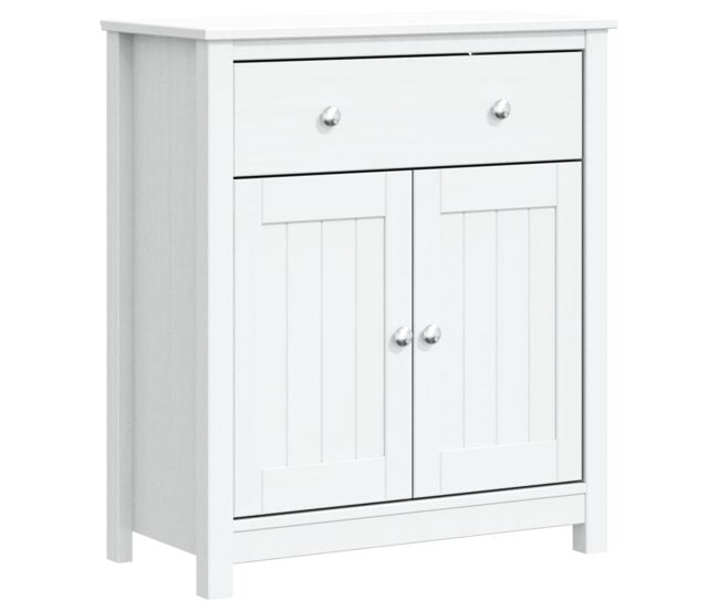 Vidaxl mueble de baño berg madera maciza de pino blanco 69,5x34x80 cm