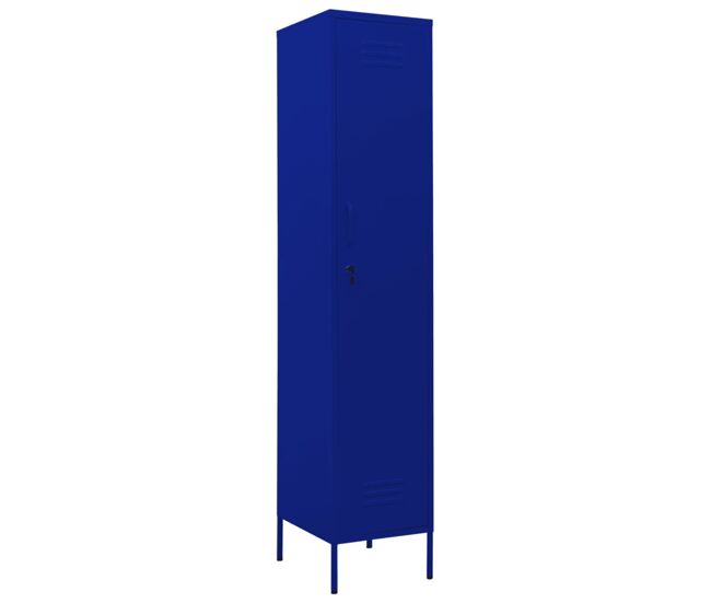 Vidaxl armario taquilla de acero azul marino 35x46x180 cm