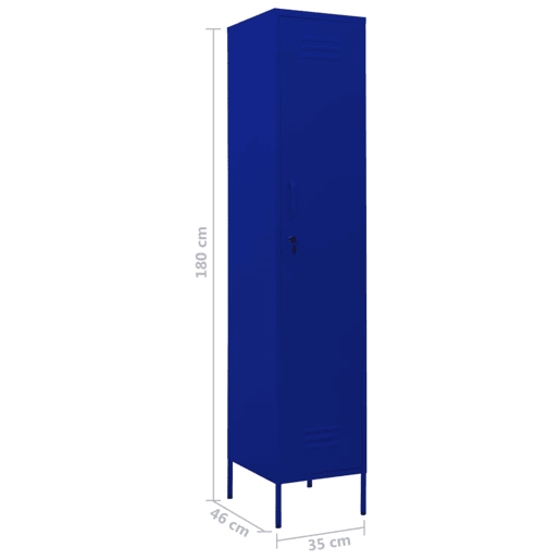 vidaXL Cacifo 35x46x180 cm aço azul-marinho vidaXL Cacifo 35x46x180 cm aço azul-marinho