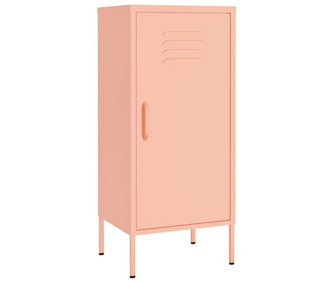 Vidaxl armario de almacenamiento acero rosa 42,5x35x101,5 cm