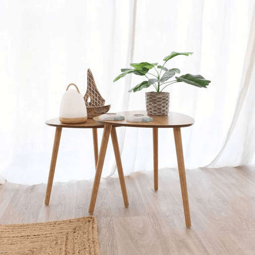 Well Home Conjunto de 2 mesas laterais com tampo inclinado