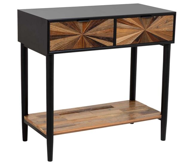 Recibidor de madera marrón con dimensiones de 80x42x79 cm