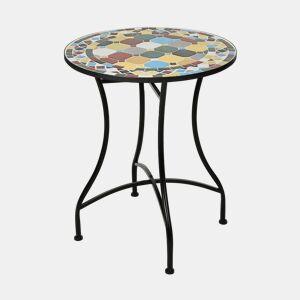 Well Home Mesa bistrô design em mosaico Ø60x71cm