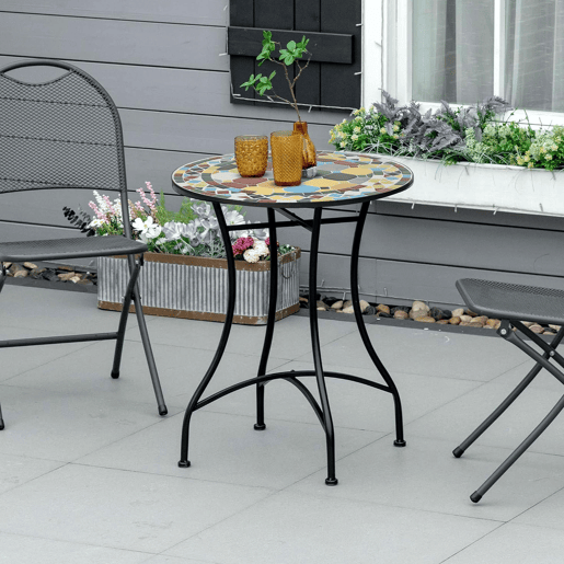 Well Home Mesa bistrô design em mosaico Ø60x71cm