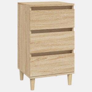 vidaXL Mesa de cabeceira 40x35x70 cm derivados madeira carvalho sonoma