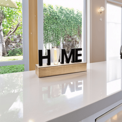 WELL HOME - Decoração de palavras com iluminação LED 34x8x16cm