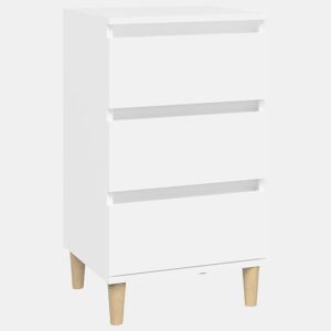 vidaXL Mesa de cabeceira 40x35x70 cm derivados de madeira branco