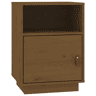 vidaXL Mesa de cabeceira 40x34x55 cm pinho maciço castanho mel