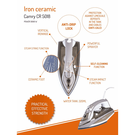 Ferro de Vapor Adler CR 5018 3000 W 230 V