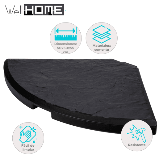 Well Home Suporte de cimento para guarda-sol de 18Kg