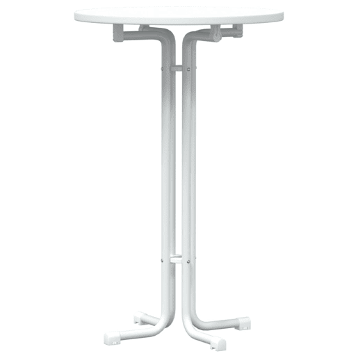 vidaXL Mesa de bar Ø70x110 cm derivados de madeira e aço branco