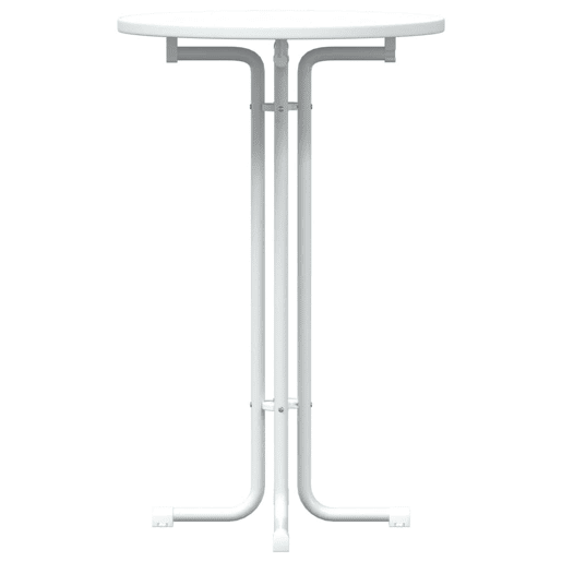 vidaXL Mesa de bar Ø70x110 cm derivados de madeira e aço branco