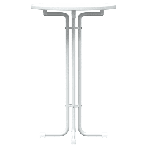 vidaXL Mesa de bar Ø70x110 cm derivados de madeira e aço branco