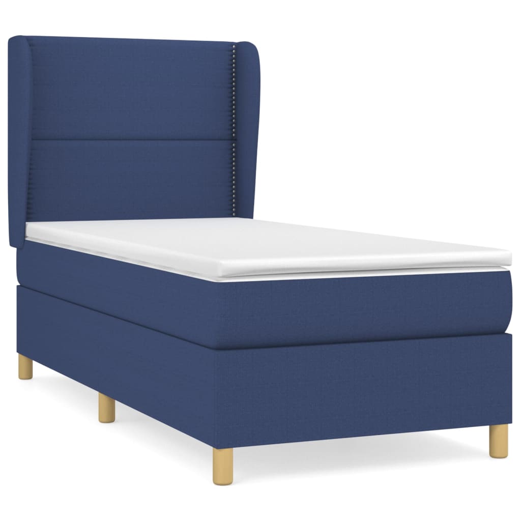 Cama box spring 100x200 Azul