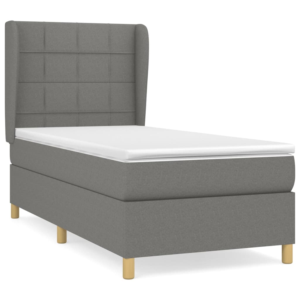 Cama box spring 90x200 Gris Oscuro