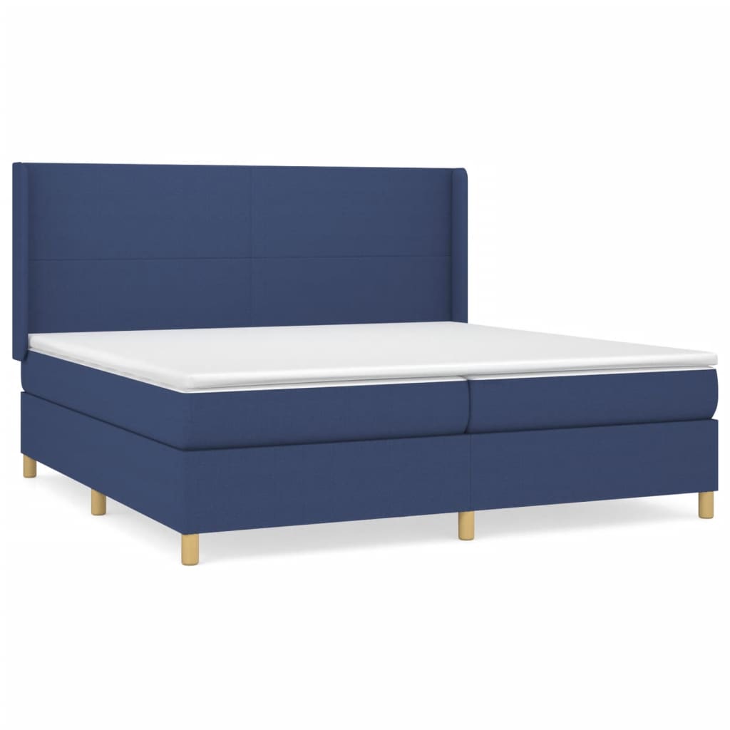 Cama box spring 200x200 Azul