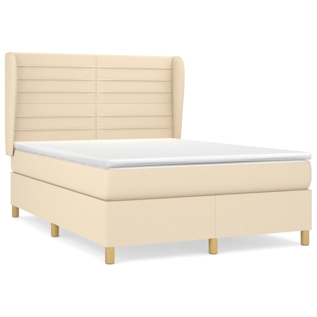 Cama box spring 140x190 Crema