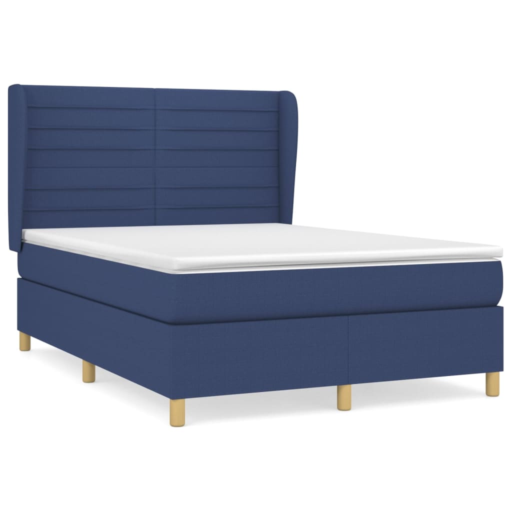 Cama box spring 140x190 Azul
