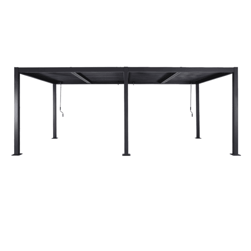 Pérgola bioclimática 3x6m alumínio e aço lâminas orientáveis , Palace 3x6m, Antracite, 574x292x231 cm