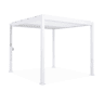 3x3m pérgola bioclimática de alumínio com lâminas ajustáveis, Triomphe 3x3m, Branco, 301x301x250 cm
