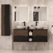 Mueble bajo lavabo encimera Sylla 140 Mueble bajo lavabo encimera Sylla 140 Negro/ Madera