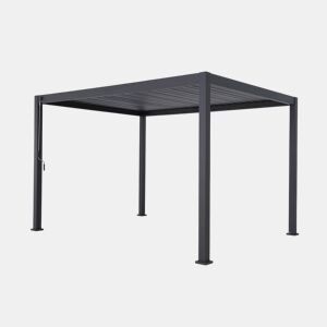 Pérgola bioclimática 3x4m com lâminas ajustáveis, Triomphe 3x4m, Antracite, 400x300x250 cm