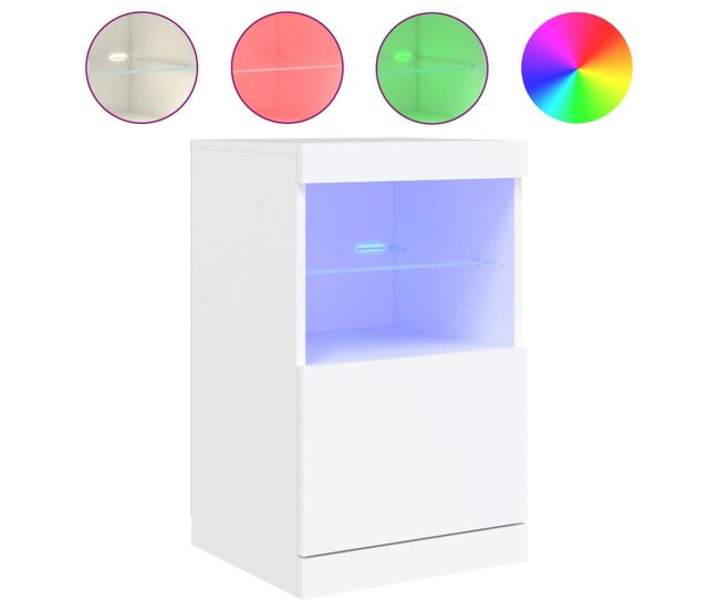 Vidaxl aparador con luces led blanco 41x37x67 cm